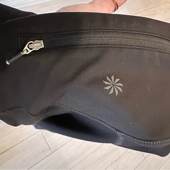 Athleta Running Black Leggings with reflective ankles - Picture 4 of 9